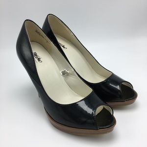Mossimo Black Patent Peep Toe Platform Heels